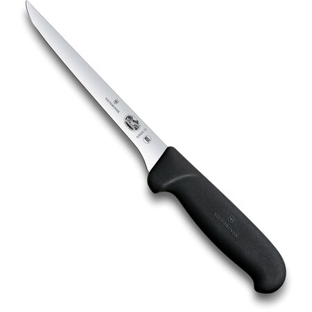 Swiss Army Brands 40511 Kitchen Fibrox Pro Boning 6In Straight, Narrow, Stiff Blade, 0.5In Width At Handle Black VIC-5.6403.15